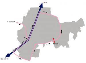 Percorso del giro nel Comune