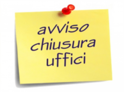 Avviso chiusura al pubblico dell'Ufficio Tributi