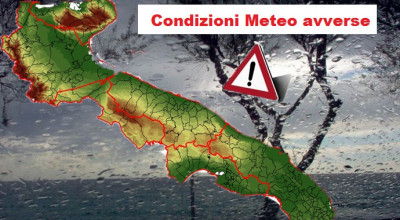 Condizioni meteo avverse per le prossime 24-36 ore. Servizio di Protezione Ci...