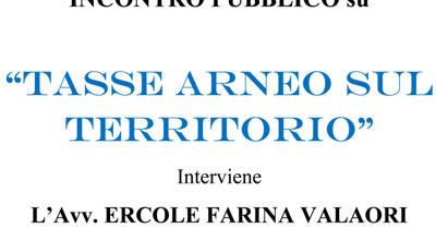 Incontro pubblico su &ldquo;Tasse Arneo sul territorio