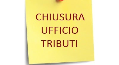 Chiusura al pubblico Ufficio Tributi nelle giornate del 24 e 25 settembre 2024. 