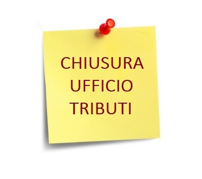 Chiusura al pubblico Ufficio Tributi nelle giornate del 24 e 25 settembre 2024. 